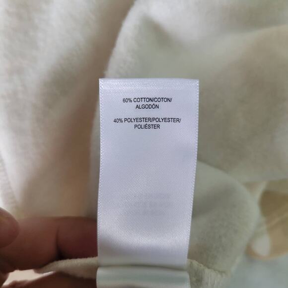 NWOT Lucky Brand Light Neutral Beige Camo Oversized Fleece Open Cardigan sz S - Picture 4 of 6